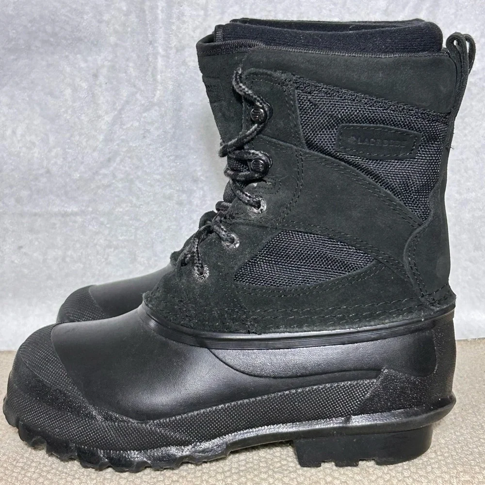 Lacrosse Kids Black PineTop Leather/Nylon Upper Lace Winter Snow Boots SZ US 2